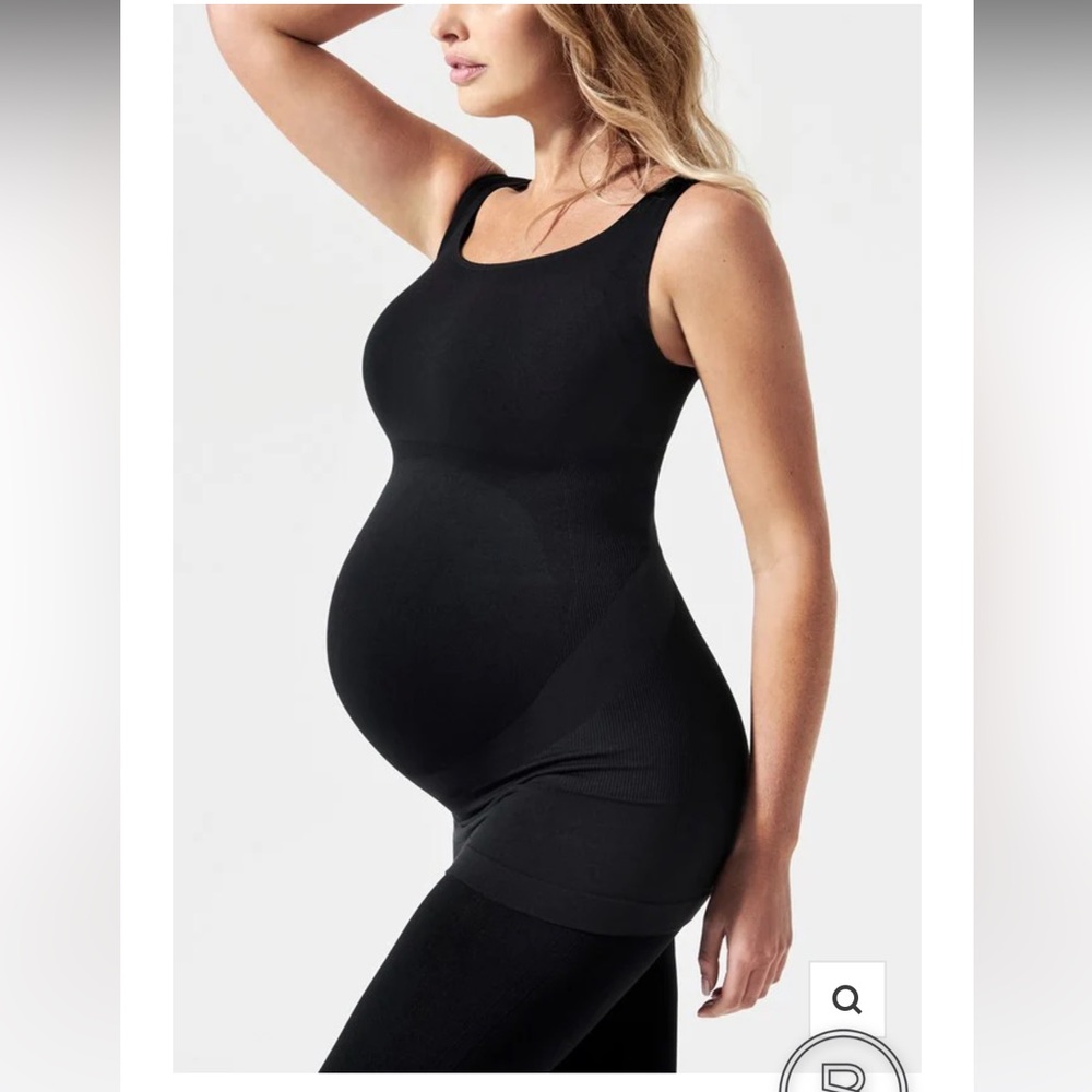 NWT NEW BLANQI MATERNITY BELLY SUPPORT TANK IN BLACK SIZE M